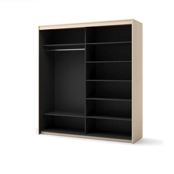 TALYA - armoire coulissante beige pour chambre adulte