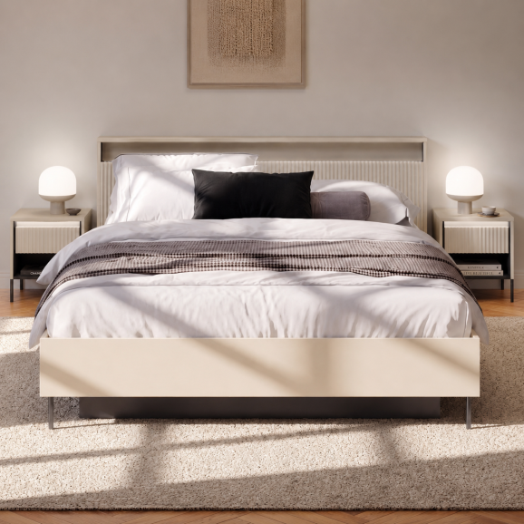TALYA - lit en trois dimensions pour chambre adulte