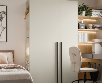 Armoire 2 portes pour chambre ado - couleur champagne collection woow