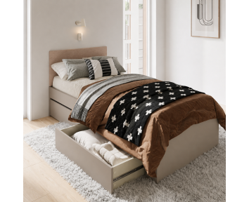 WOOW - Lit extensible 200 x 90 cm - couleur champagne