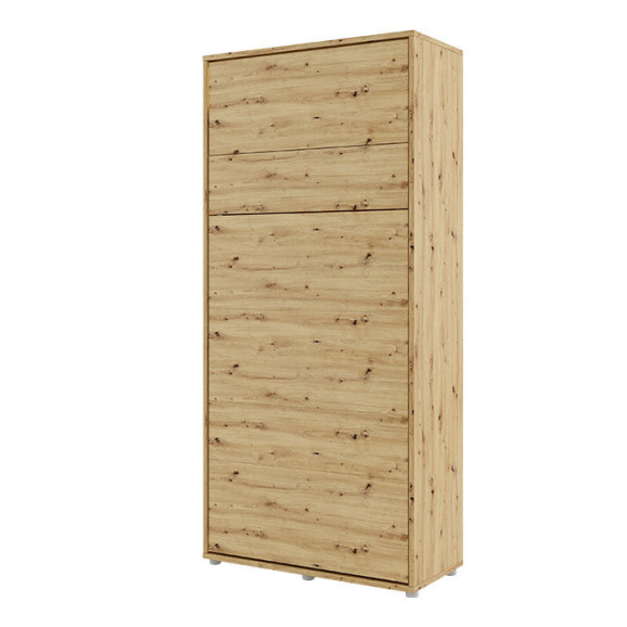 Bed Concept Lit escamotable vertical en chêne artisan et en 5 dimensions