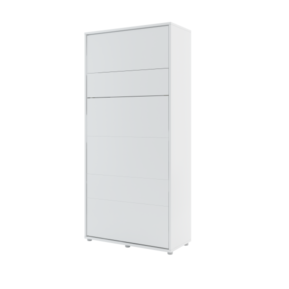 Bed Concept Lit escamotable vertical en blanc mat et en 5 dimensions