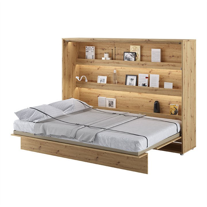 Bed Concept Lit escamotable horizontal en cachemire et en 4 dimensions