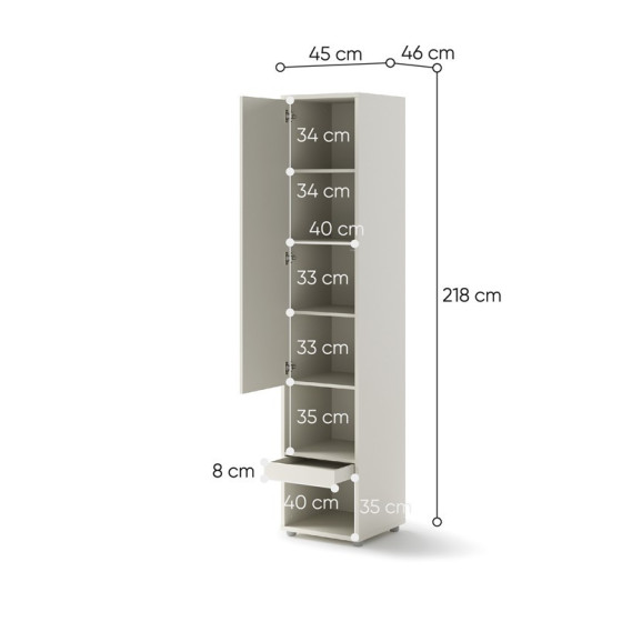BED CONCEPT - Extension de rangement pour lit escamotable vertical en  5 couleurs