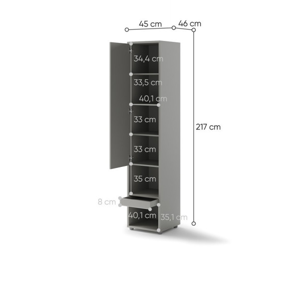 BED CONCEPT - Extension de rangement pour lit escamotable vertical en  5 couleurs