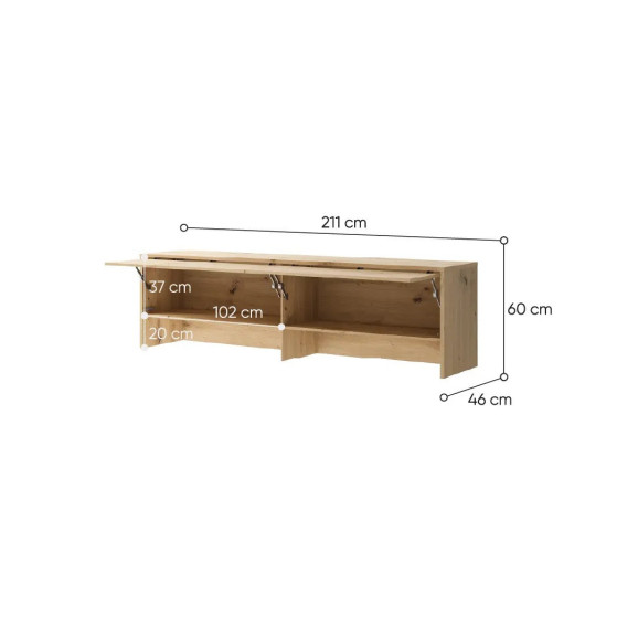 BED CONCEPT - Extension de rangement pour lit escamotable horizontal BC-04 en 5 couleurs