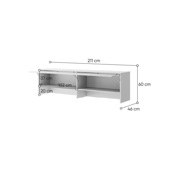 BED CONCEPT - Extension de rangement pour lit escamotable horizontal BC-04 en 5 couleurs