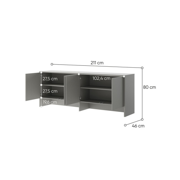 BED CONCEPT - Extension de rangement pour lit escamotable horizontal BC-05 en 5 couleurs