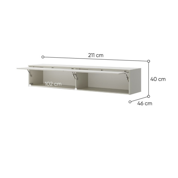 BED CONCEPT - Extension de rangement pour lit escamotable horizontal BC-14 en 5 couleurs