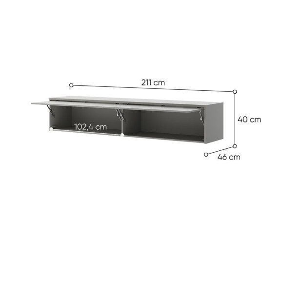 BED CONCEPT - Extension de rangement pour lit escamotable horizontal BC-14 en 5 couleurs
