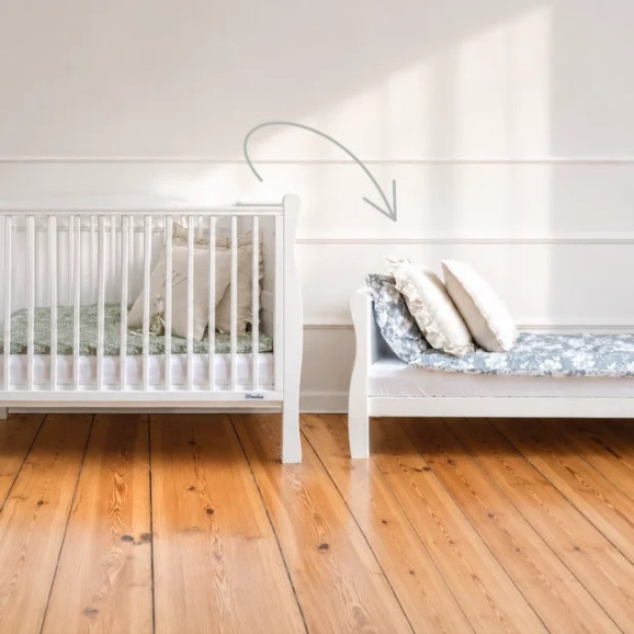 Lit bébé évolutif Noble Cot Bed Blanc 140x70