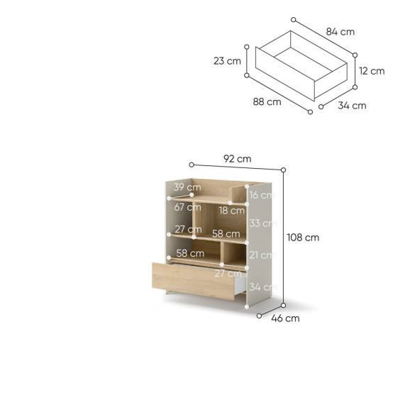 BED CONCEPT - Etagère pour lit horizontal BC-06