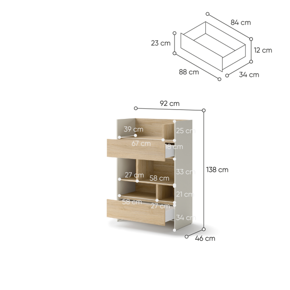 BED CONCEPT - Etagère pour lit horizontal BC-05