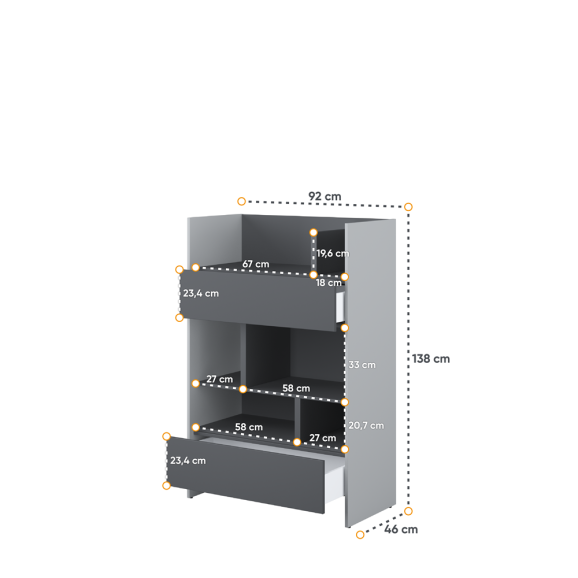 BED CONCEPT - Etagère pour lit horizontal BC-05