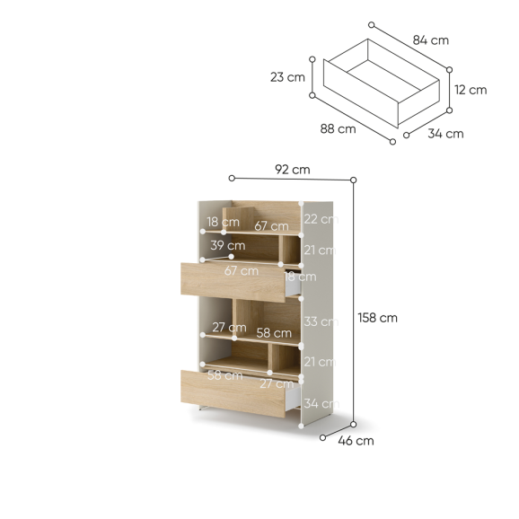 BED CONCEPT - Etagère pour lit escamotable BC-04