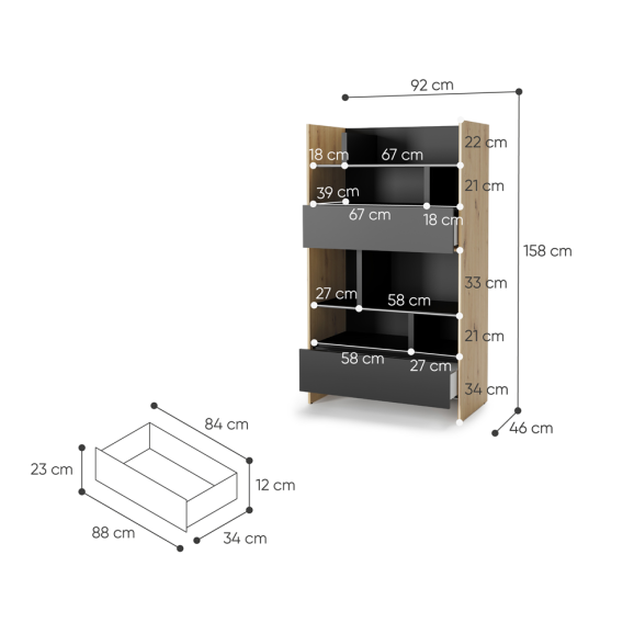 BED CONCEPT - Etagère pour lit escamotable BC-04