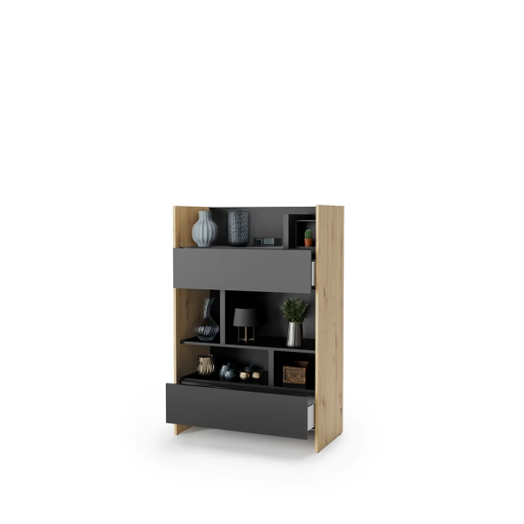BED CONCEPT - Etagère pour lit horizontal BC-06 en 120 cm de largeur