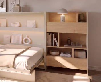 Petite Bibliothèque pour Bed Concept en cachemire