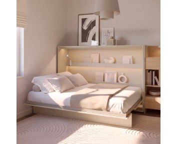 Bed Concept - lit escamotable horizontal en cachemire