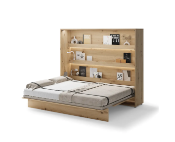 Bed Concept - Lit escamotable horizontal en chêne artisan