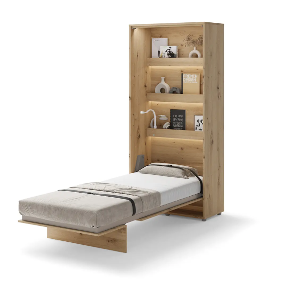 Lit escamotable vertical chêne artisan BED CONCEPT