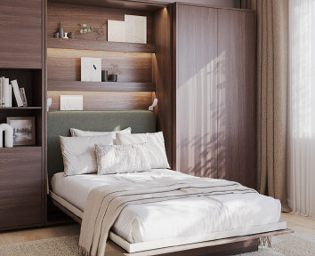 Lit escamotable vertical chêne dunin BED CONCEPT