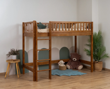 Lit mezzanine COSMO en pin massif – Gain de place