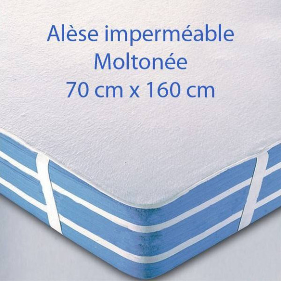 Alèse imperméable Molletonnée 160 x 70 cm pour lit junior
