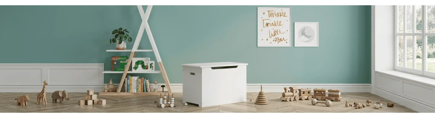 Coffre à jouets pour une chambre d'enfant et de bébé bien rangée