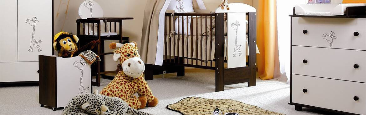 Mobilier chambre de bébé, collection Girafe pour une ambiance savane