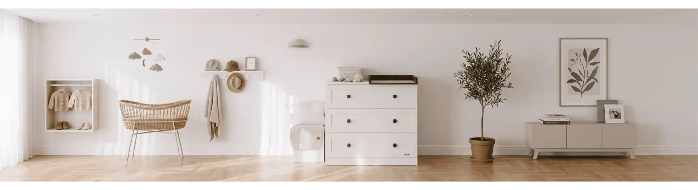 Commode et table à langer pour une chambre de bébé ou d'enfant