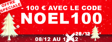 100€ offerts sur ce produit avec le code NOEL100 jusqu'au 18/12 inclus 100€ offerts avec le code NOEL100