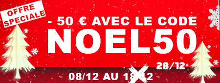 50€ offerts sur ce produit avec le code NOEL50 jusqu'au 18/12 inclus 50€ offerts avec le code NOEL50