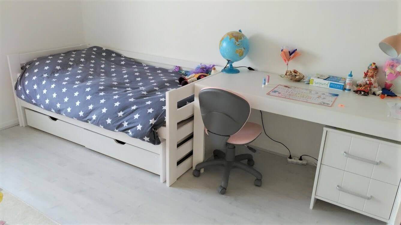 Bureau Calmo blanc et caisson Petite Chambre