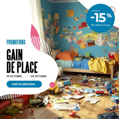 Retrouvez les jours gain de place chez Petite Chambre